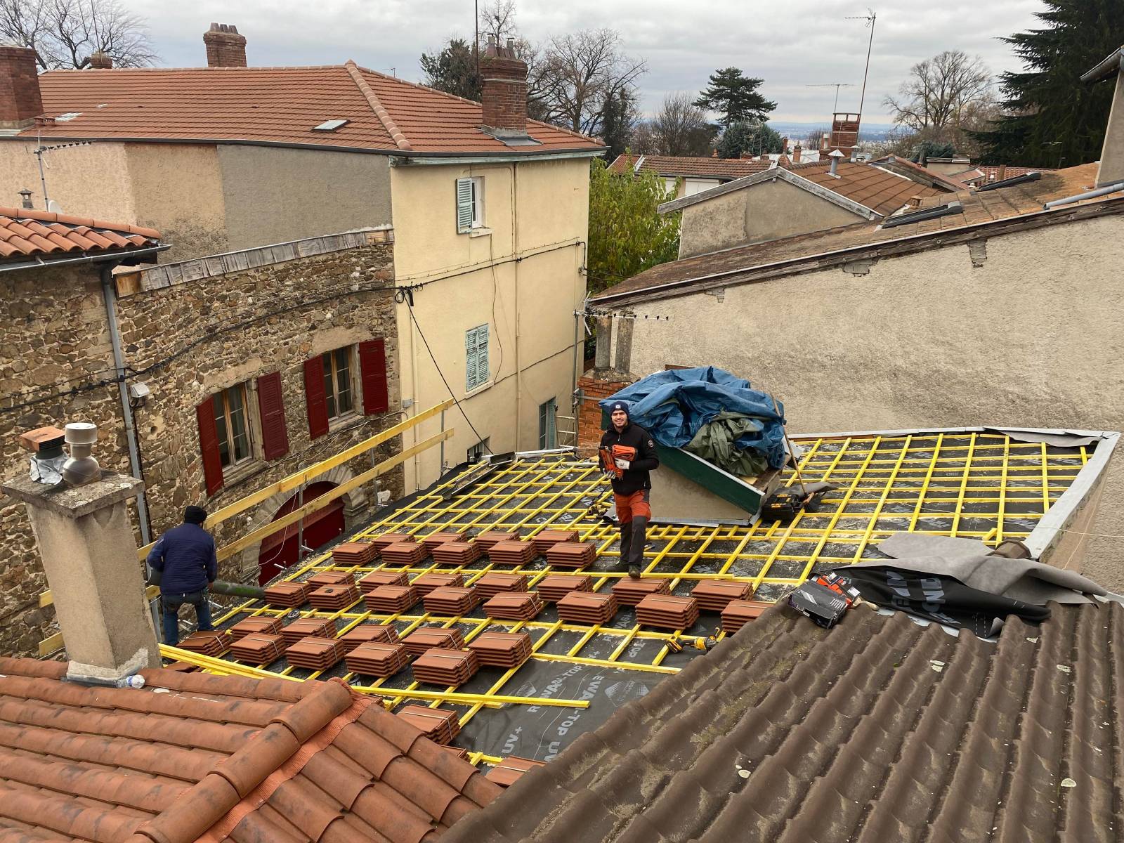 Travaux de remplacement de toiture